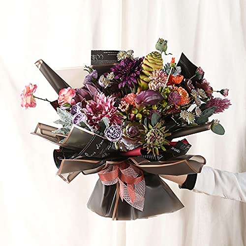 Korean Style Waterproof Black Bouquet Wrapping Paper (58cm x 58cm, 60 Microns)