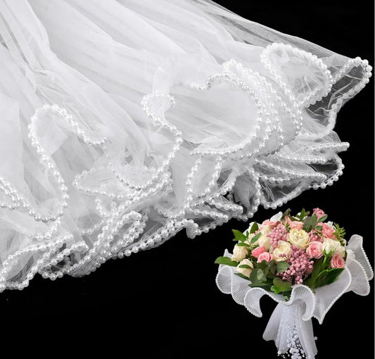 White Floral Mesh Roll – 149 Inches | Gift Wrapping Net for Flower Bouquets, DIY Craft & Party Decoration