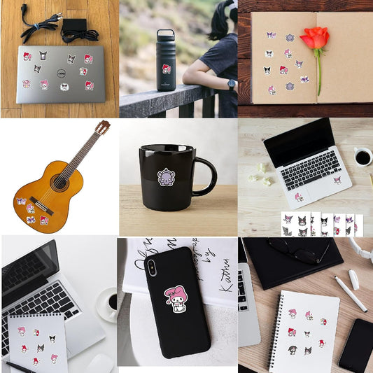 Kuromi Sanrio Puffy Stickers for Scrapbooking, Journaling, DIY Art Craft (Kuromi) Pack of 2