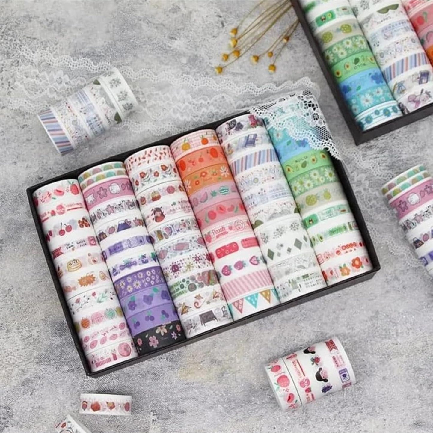 Colorful Designer Washi Tape Collection for DIY Art and Gift Wrapping
