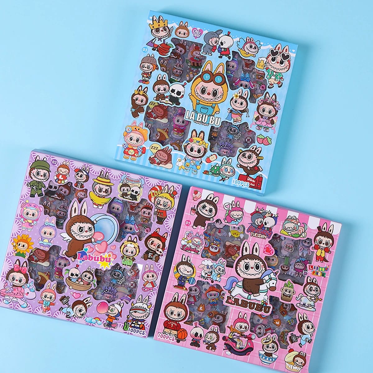 Labubu Kawaii Sticker Box – 100+ Cute Stickers