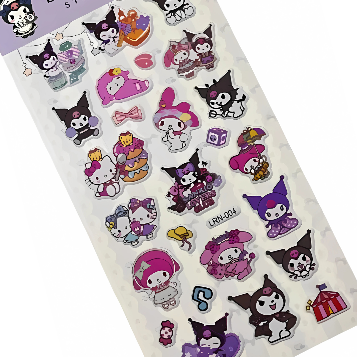 Kuromi Sanrio Puffy Stickers for Scrapbooking, Journaling, DIY Art Craft (Kuromi) Pack of 2