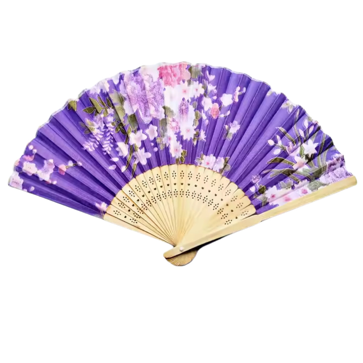 Pack of 2 Premium Japanese Folding Wooden Handheld Fan – Elegant, Portable & Lightweight Fan for Weddings, Events & Daily Use