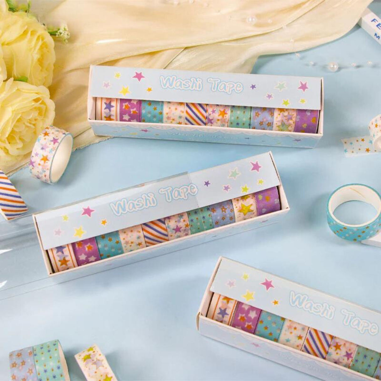 Blooming Beauty Washi Tape Set – 10 Rolls